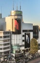 BirdÃ¢â¬â¢s view of the Japanese youth culture fashionÃ¢â¬â¢s district crossing intersection of Harajuku Laforet named champs-ÃÂ©lysÃÂ©es